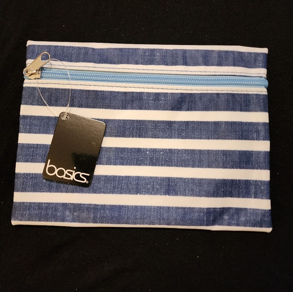 Lot Of 4 Basics  Cosmetic Bag With Zip Water Proof - Picture 5 of 5